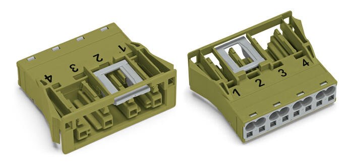 WAGO 770-764 Snap-in socket light green