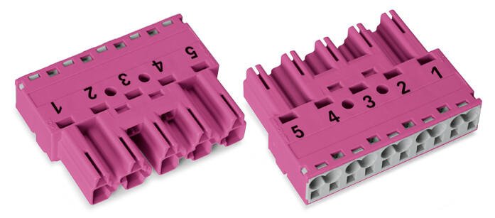 WAGO 770-295 Plug 5-pole, pink