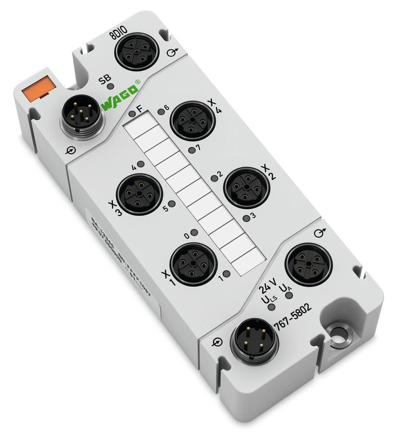 WAGO 767-5802 8DIO 24 VDC 0.5A 4xM12