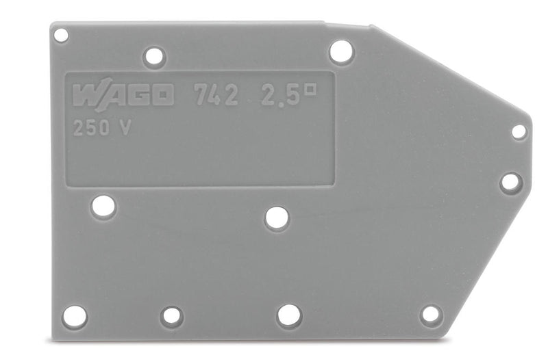 WAGO 742-800 End plate snap-fit type 1.5 mm thick, green-yellow
