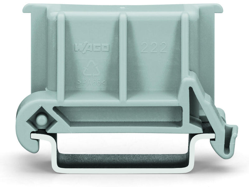 WAGO 222-510 Angled DIN-rail adapter in combination with mounting carrier 221-500 or 222-500, gray