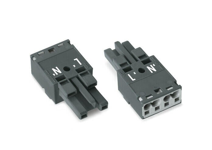 WAGO 770-1162 Socket 2-pole, dark gray