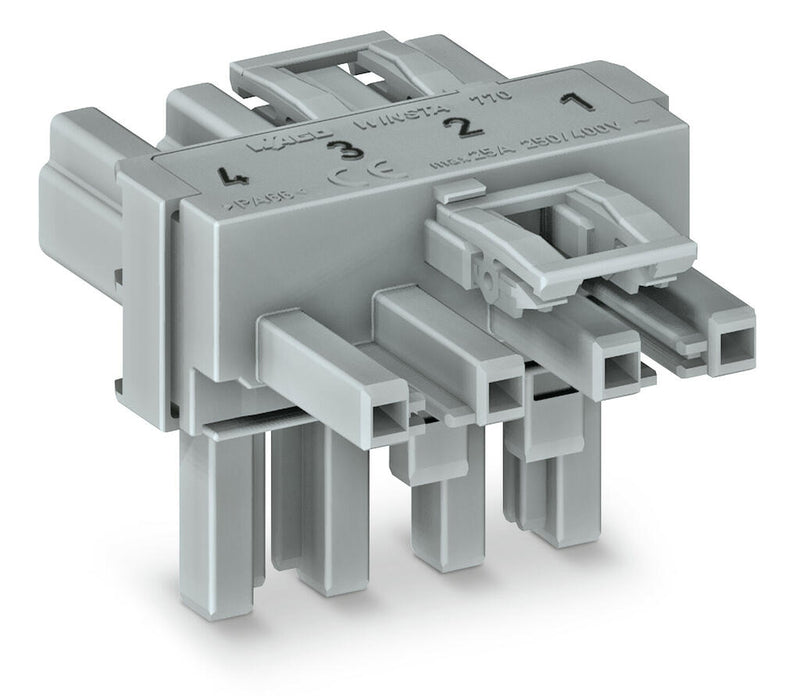 WAGO 770-1632 T-distribution connector 4-pole Cod. B, light green