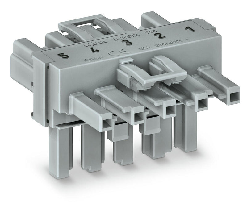 WAGO 770-1641 T-distribution connector 5-pole Cod. B, gray