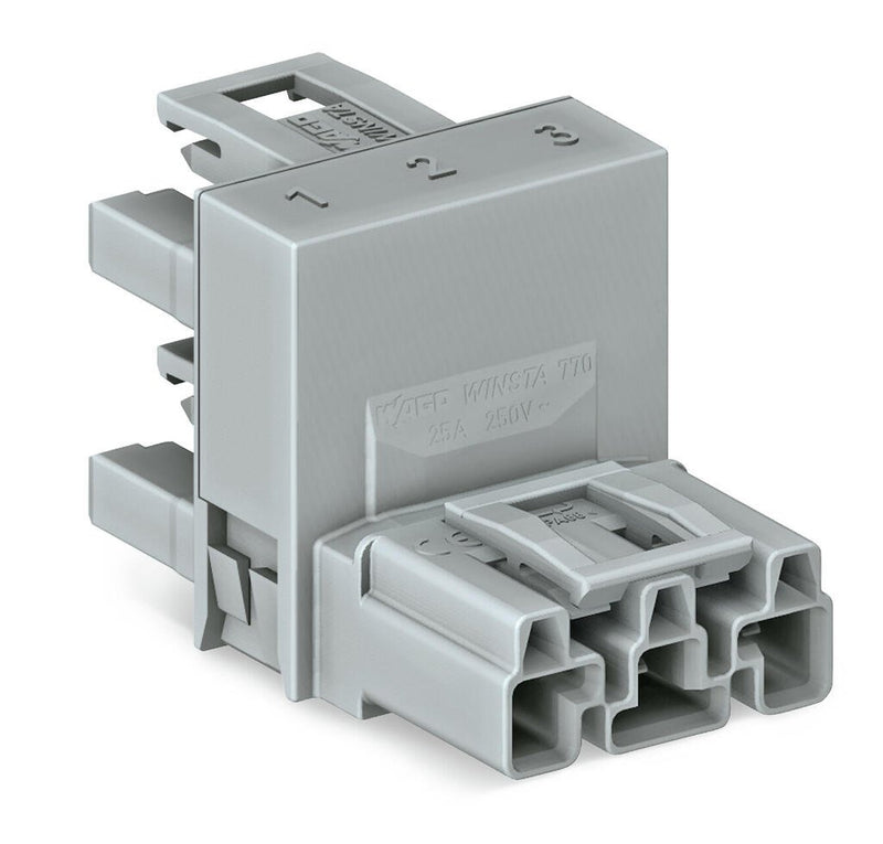 WAGO 770-1761 h-distribution connector 3-pole Cod. B, gray