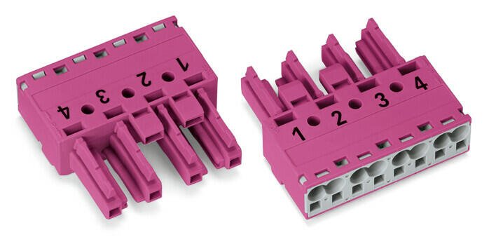 WAGO 770-284 Socket 4-pole, pink