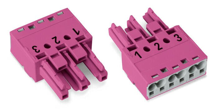 WAGO 770-283 Socket 3-pole, pink