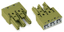 WAGO 770-263 Socket 3-pole, light green