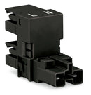 WAGO 770-1634 h-distribution connector 2-pole Cod. A, black