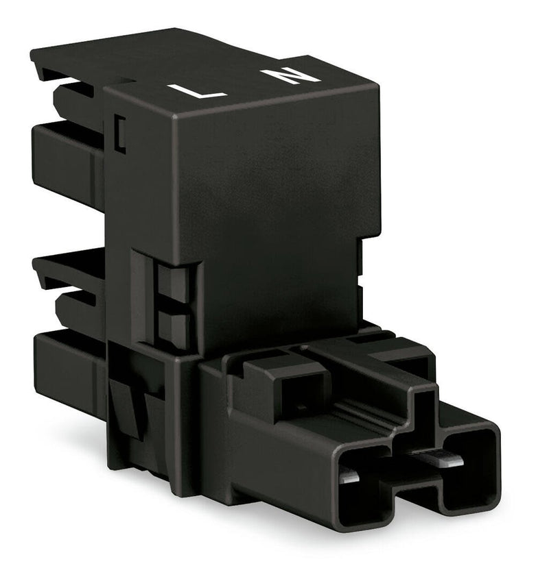 WAGO 770-1634 h-distribution connector 2-pole Cod. A, black