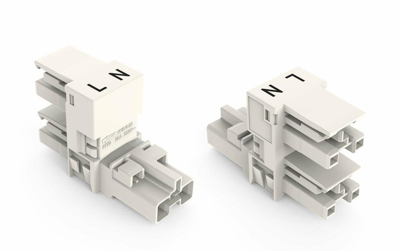 WAGO 770-1684 h-distribution connector 2-pole Cod. A, white