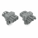 WAGO 770-970 T-distribution connector 3-pole Cod. B, gray