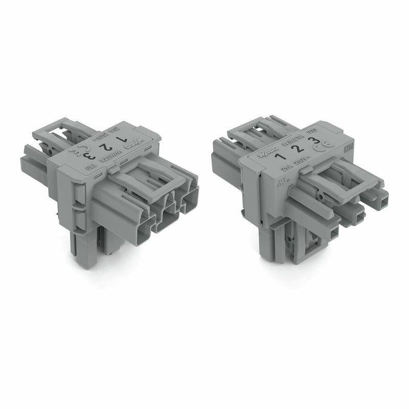 WAGO 770-970 T-distribution connector 3-pole Cod. B, gray