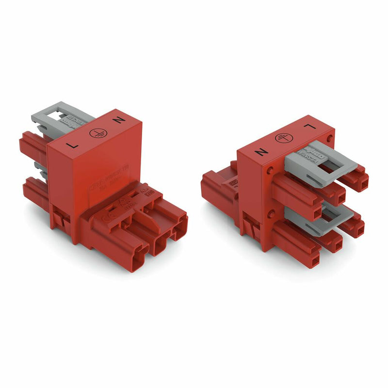 WAGO 770-934 h-distribution connector 3-pole Cod. P, red