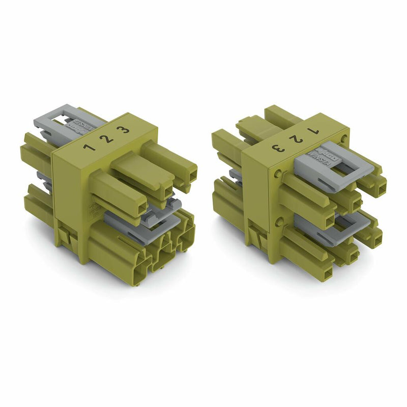 WAGO 770-1715 3-way distribution connector 3-pole Cod. B, light green