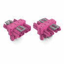 WAGO 770-1733 T-distribution connector 4-pole Cod. B, pink