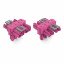 WAGO 770-1633 T-distribution connector 4-pole Cod. B, pink