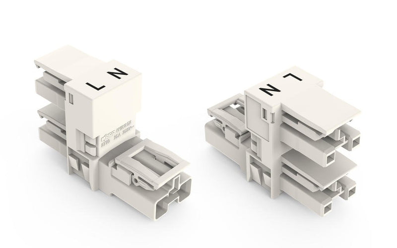 WAGO 770-1686 h-distribution connector 2-pole Cod. A, white