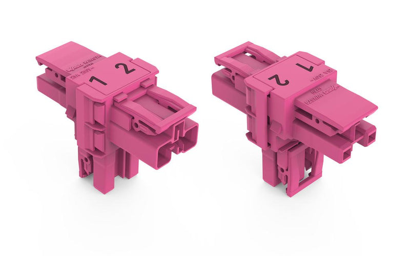WAGO 770-1703 T-distribution connector 2-pole Cod. B, pink