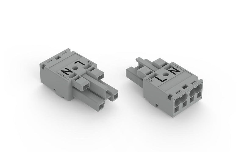 WAGO 770-242 Socket 2-pole, gray