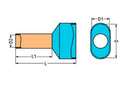 WAGO 216-542 Twin ferrule Sleeve for 2 x 1 mm² / AWG 2 x 18 red, insulated, red