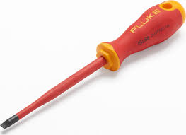 Fluke  ISLS8 insulated Slotted screwdriver 1/4X5 in, 6mm X 125mm, 1000V