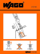 WAGO 210-183 Stickers for operating instructions for front-entry, rail-mounted tbs 280 and 281, 780 to 784 Series