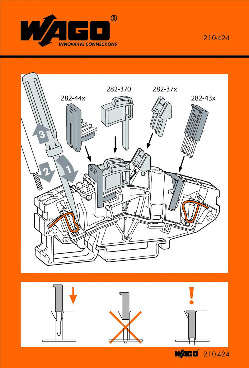 WAGO 210-424 Stickers for operating instructions