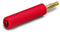 WAGO 210-297 Step-down test plug from 4mm socket to 2mm plug, red