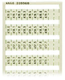 WAGO 209-968 WSB marking card as card, white