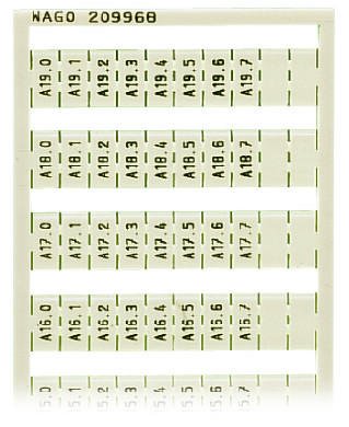 WAGO 209-968 WSB marking card as card, white