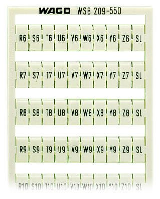 WAGO 209-550 WSB marking card as card, white