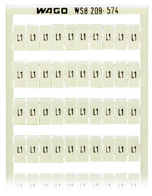 WAGO 209-574 WSB marking card as card, white