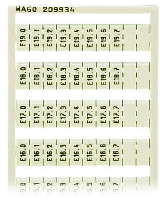 WAGO 209-934 WSB marking card as card, white