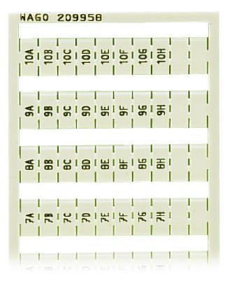 WAGO 209-958 WSB marking card as card, white