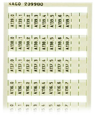 WAGO 209-980 WSB marking card as card, white