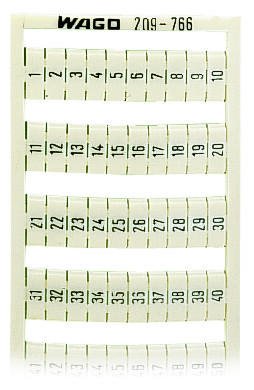 WAGO 209-766 WSB marking card as card, white
