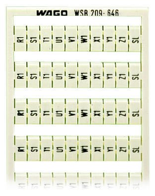 WAGO 209-646 WSB marking card as card, white
