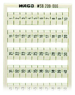 WAGO 209-666 WSB marking card as card, white