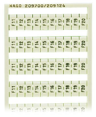 WAGO 209-787 WSB marking card as card, white