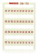 WAGO 209-753 WSB marking card as card, white