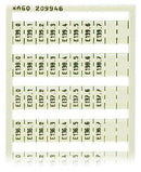 WAGO 209-946 WSB marking card as card, white