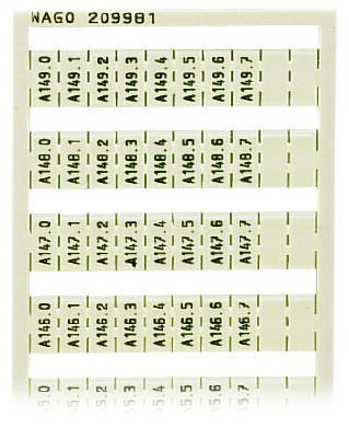 WAGO 209-981 WSB marking card as card, white