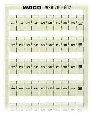 WAGO 209-602 WSB marking card as card, white