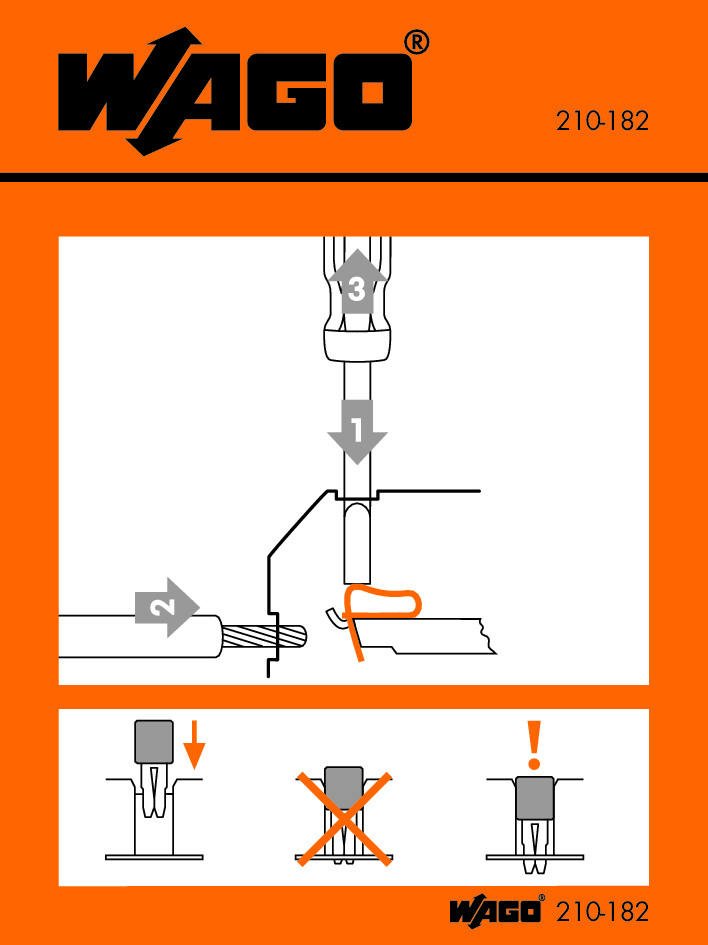 WAGO 210-182 Stickers for operating instructions for side-entry, rail-mounted tbs 279 to 284 Series