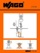 WAGO 210-186 Stickers for operating instructions for front-entry, rail-mounted tbs 279 to 285 Series