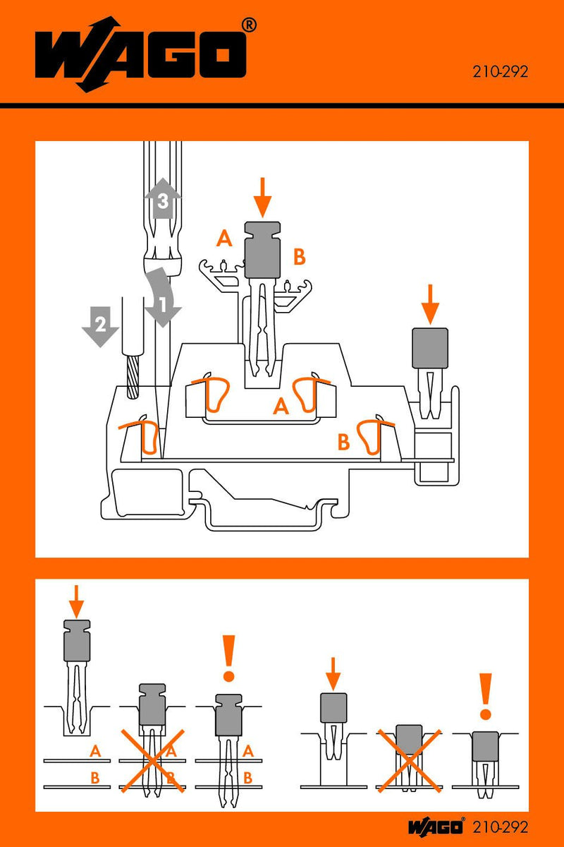 WAGO 210-292 Stickers for operating instructions for double- and triple-deck tbs 280 and 281 Series