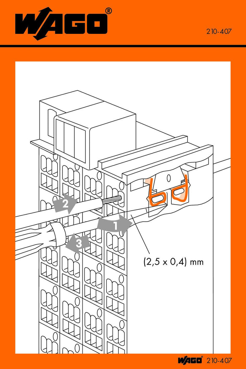 WAGO 210-407 Stickers for operating instructions for matrix patchboards 726 Series
