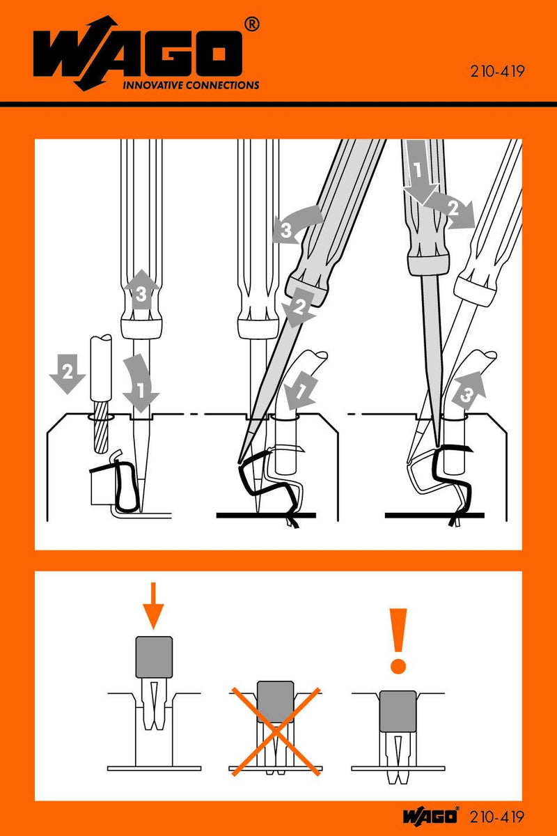 WAGO 210-419 Stickers for operating instructions for FIT CLAMP® connection, universal 290 Series