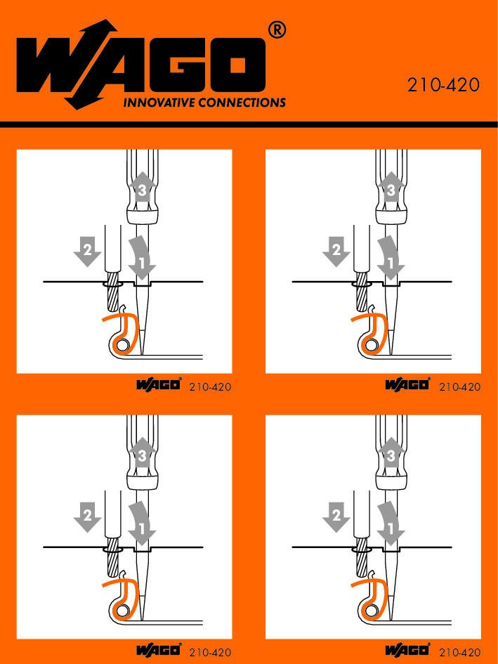 WAGO 210-420 Stickers for operating instructions for rail-mounted tbs with CCC 870 Series